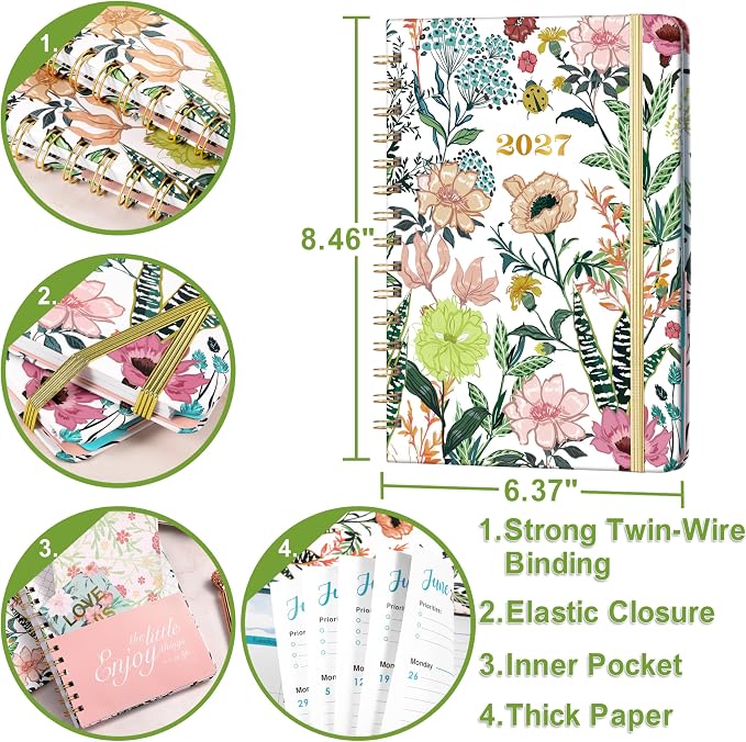 2027 Planner – Weekly ＆ Monthly Planner 2027, Jan. 2027 – Dec. 2027, 6.4" x 8.5" - Image 6