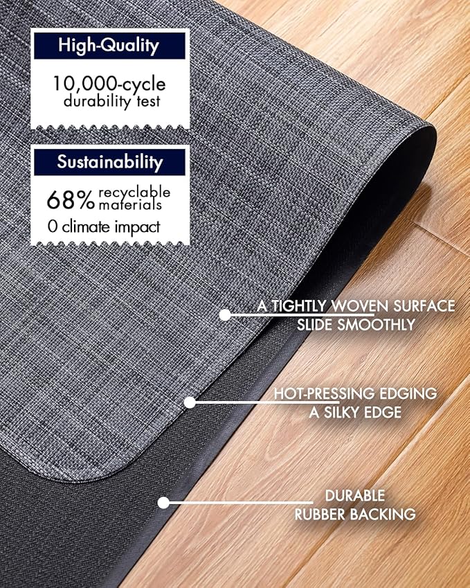 Baroyal Office Chair Mat for Hardwood Floor Under Desk Computer Rolling Chair - Image 4