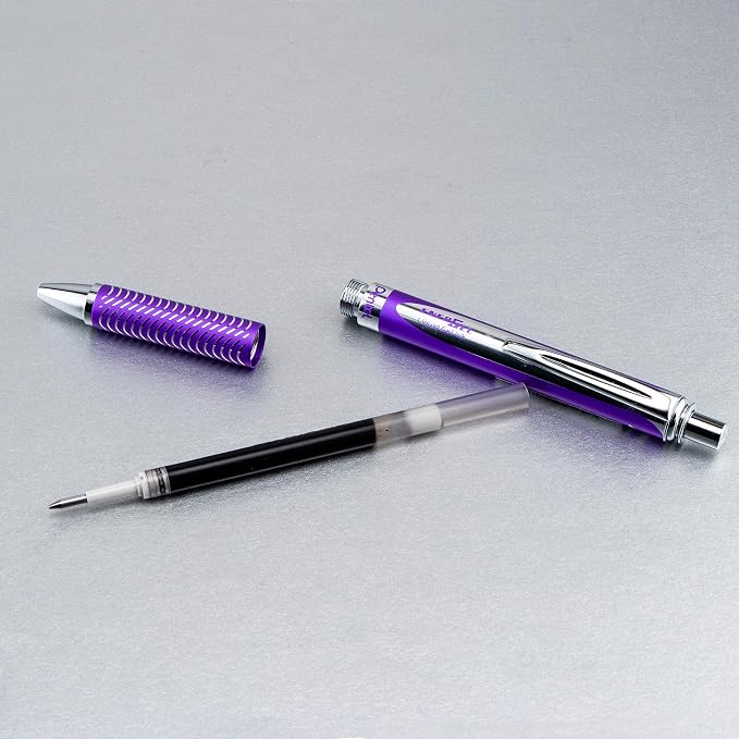 Pentel EnerGel Alloy RT Premium Liquid Gel Pen, 0.7mm Violet Barrel - Image 6