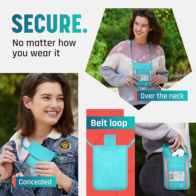 Neck Wallet, Travel Pouch For Passport Holder And Documents, Travel Neck Wallet - Image 2