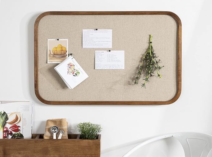 Kate and Laurel Hutton Transitional Pinboard; 20 x 30; Rustic Brown; Radius - Image 2