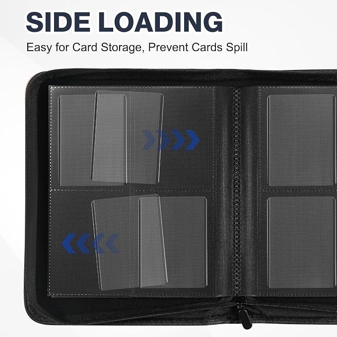 Toploader Binder, Holds 160 Toploaders, 100 Toploaders INCLUDED, 4-Pocket PU - Image 7