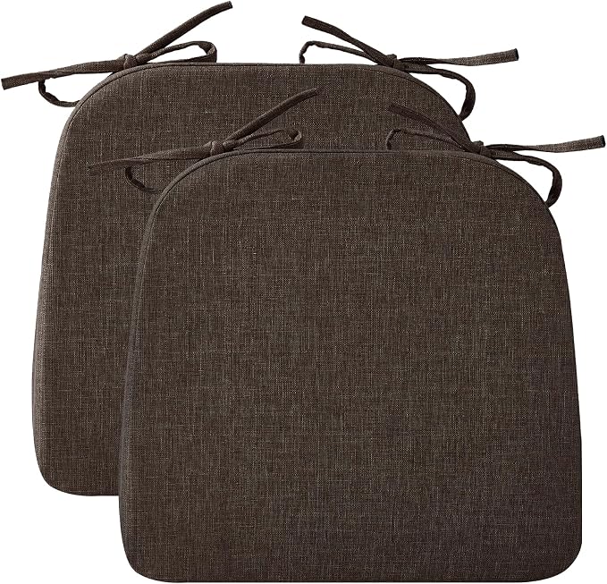 Ruqmuis Chair Cushions for Dining Chairs, D-Shaped Chair Pads by Ruqmuis