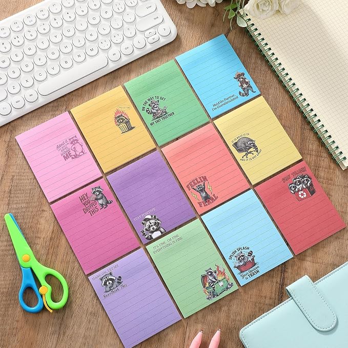 12 Pcs Funny Sticky Notes for Work 4x3 Inches Sarcastic Self Adhesive Notepads - Image 7