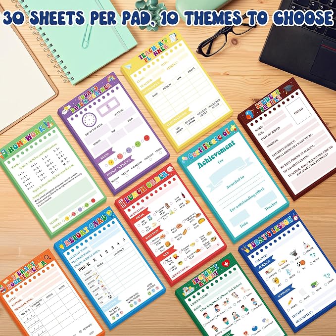 TICIAGA Kids Pretend Play Notepads - Image 2