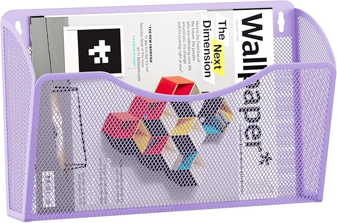 EasyPAG Single Pocket Wall File Organizer, Mesh Hanging File Folder Organizer by EasyPAG