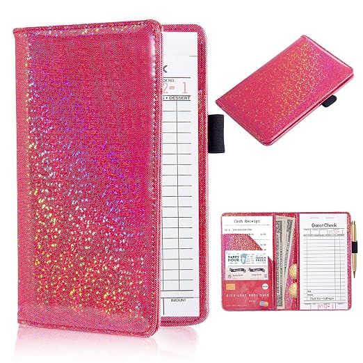 ACdream Server Books for Waitress, Guest Book Note Pad, Cute Pocket Leather by ACdream