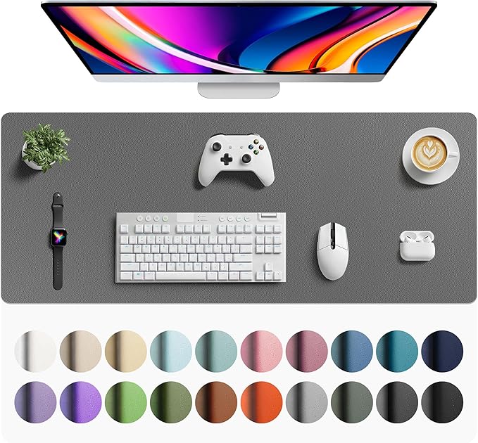 Aothia Faux Leather Desk Mat by AothiaSimpleNaturalUnique