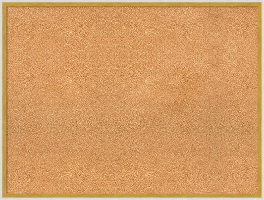 Amanti Art Natural Cork Board for Wall, 25x33 Vision Board with White Frame, Large Corkboard Office Decor for Home Organization, Modern Corkboard Pinboard to Display Items for Home Organization in-DeskLoop Office