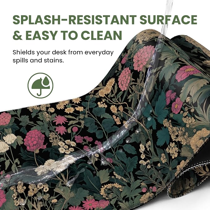Aesthetic Desk Mat, Cute Vintage Garden Desk Pad Protector - Image 5