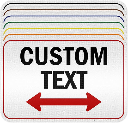 Custom Arrow, Custom Directional Sign, Two Way Arrow, 12x18 Inches, 3M EGP by MySignCenter