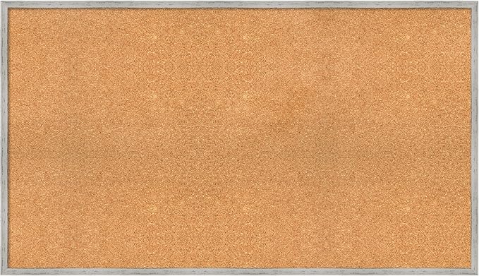 Amanti Art Natural Cork Board for Wall, 27x47 Vision Board with White Frame, Oversize Corkboard Office Decor for Home Organization, Cottage Corkboard Pinboard to Display Items for Home Organization-DeskLoop Office