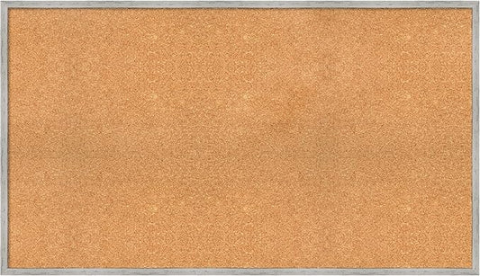 Amanti Art Natural Cork Board for Wall, 27x47 Vision Board with White Frame, Oversize Corkboard Office Decor for Home Organization, Cottage Corkboard Pinboard to Display Items for Home Organization-DeskLoop Office
