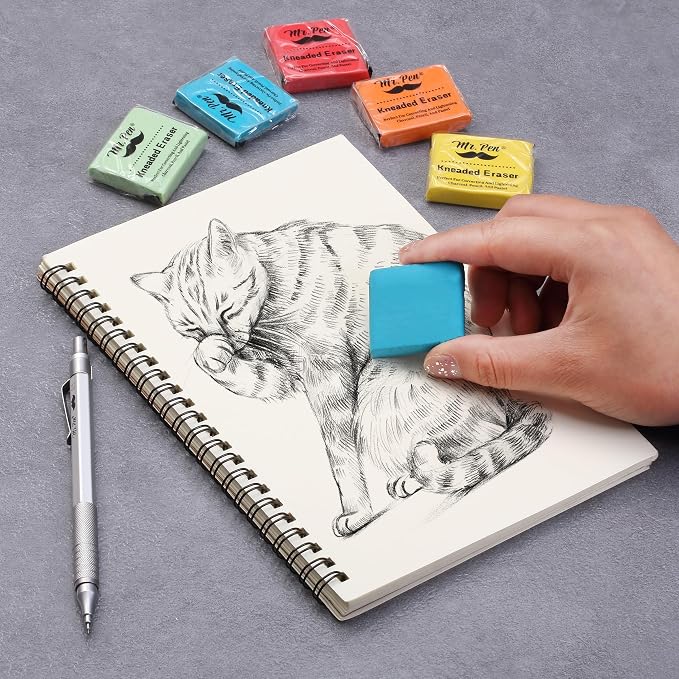 Mr. Pen- Kneaded Erasers, 1.4"x1.37", 32 Pack, Colorful | Soft Moldable Art - Image 6
