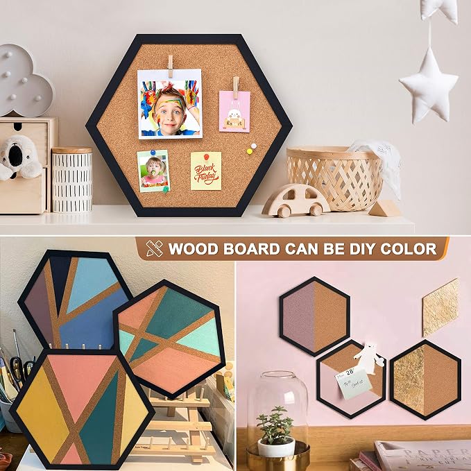 Facilife 4 Packs Cork Board, Corkboards - Image 4