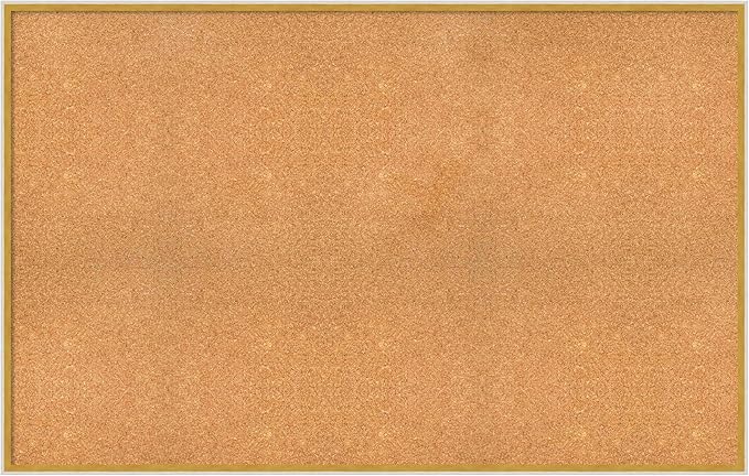 Amanti Art Natural Cork Board for Wall, 35x55 Vision Board with White Frame, Oversize Corkboard Office Decor for Home Organization, Modern Corkboard Pinboard to Display Items for Home Organization in-DeskLoop Office