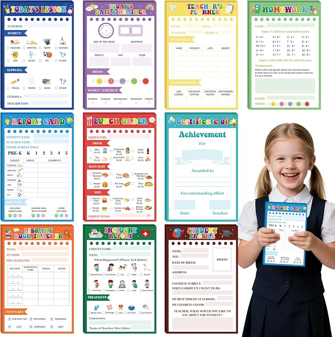 TICIAGA Kids Pretend Play Notepads by TICIAGA
