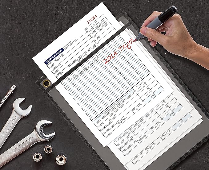 Better Office Products Shop Ticket Holders, 9 x 12 Inches, Both Sides Clear - Image 4