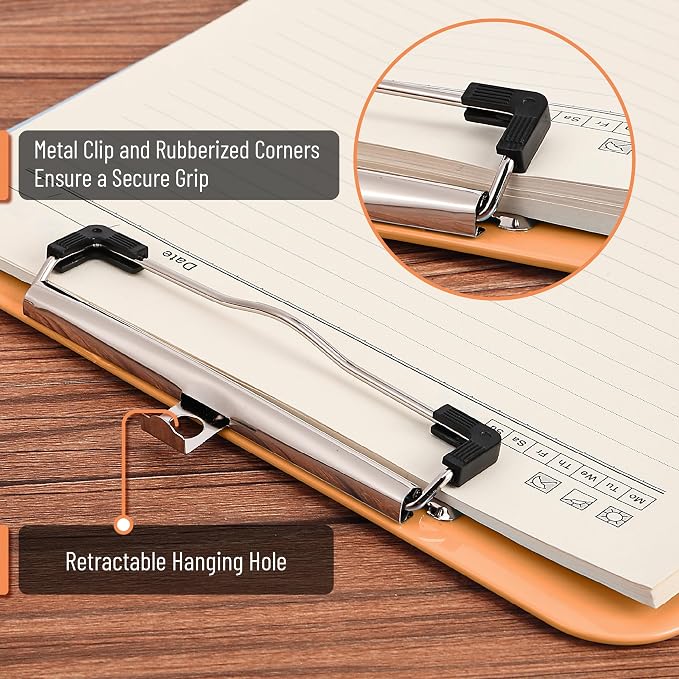 Mr. Pen- Plastic Clipboard, 12.5" x 9", 2 Pack | Peach Blush Clipboard Plastic - Image 3