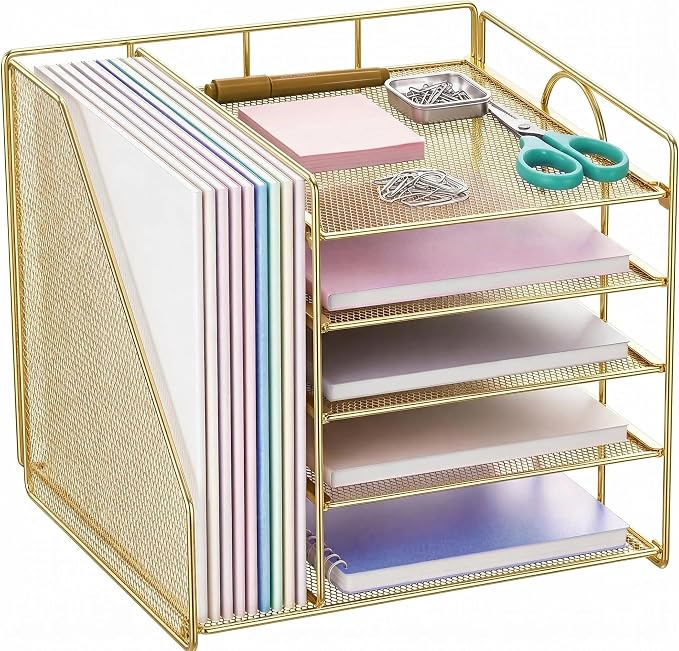 OPNICE 5-Tier Desktop File Paper Organizer, Desk Organizers and Accessories by OPNICE