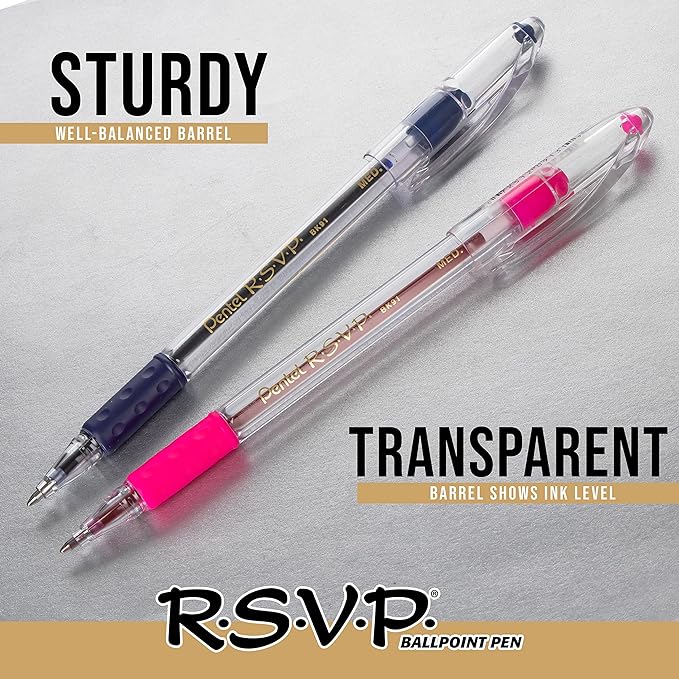 Pentel RSVP Ballpoint Pen, Fine Line, Violet Ink - Image 5