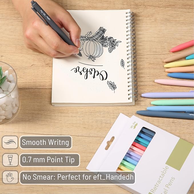Mr. Pen- Retractable Gel Pens, 12 Pack, Pastel Barrels | Fine Point 0.7mm - Image 3