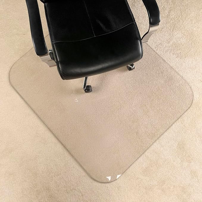 Crystal Clear 1/5" Thick 54" x 32" Heavy Duty Hard Chair Mat, Can be Used on - Image 3