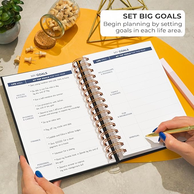 Clever Fox Planner 2nd Edition Spiral – Colorful Weekly & Monthly Goal Planner, Time Management & Productivity Organizer, Undated (Black)-DeskLoop Office