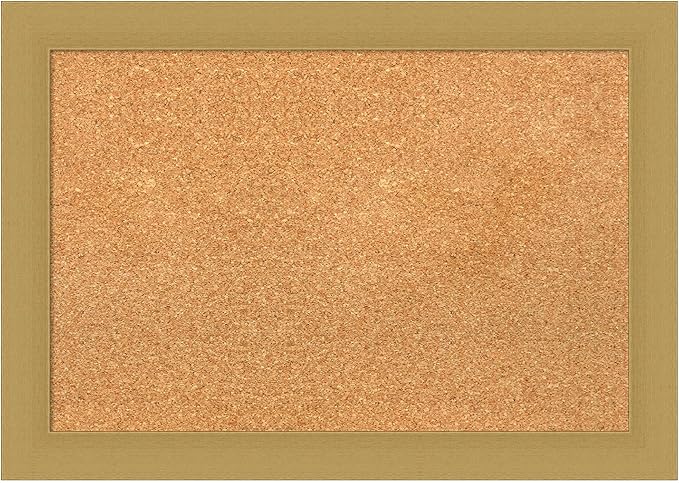 Amanti Art Natural Cork Board for Wall, 20x28 Vision Board with Gold Frame, Medium Corkboard Office Decor for Home Organization, Casual Corkboard Pinboard to display items for home organization-DeskLoop Office