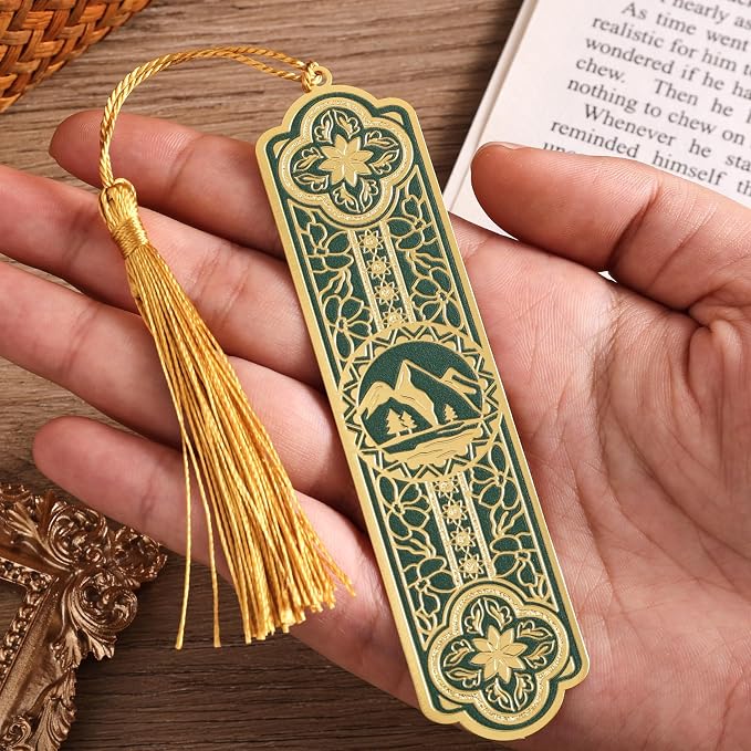 4 Pieces Metal Bookmarks with Tassel Big Size, Bookmark - Image 5