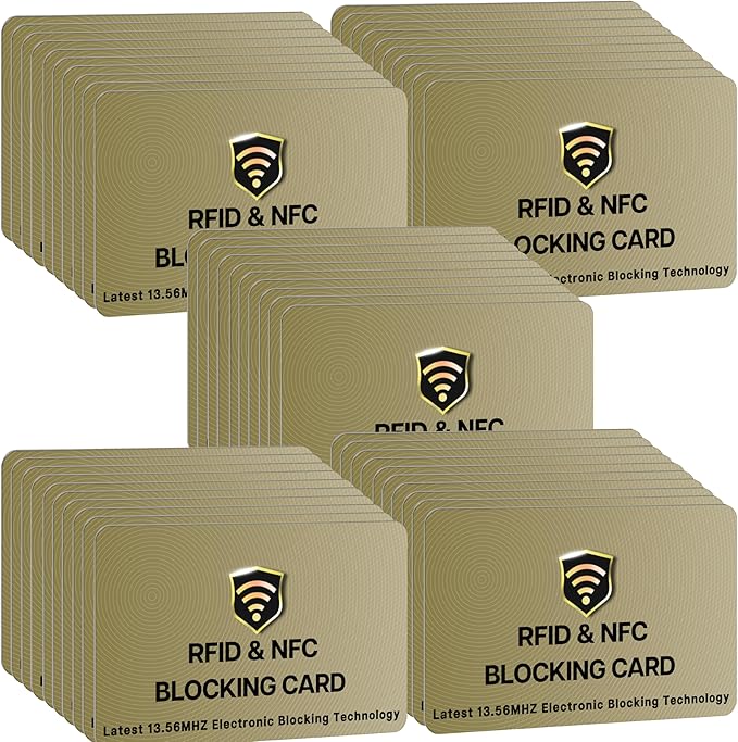 SaiTech IT RFID Blocking Cards, 50 Pack One Card Protects Entire Wallet Purse by SaiTechIT