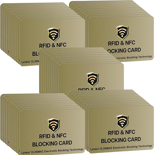 SaiTech IT RFID Blocking Cards, 50 Pack One Card Protects Entire Wallet Purse by SaiTechIT
