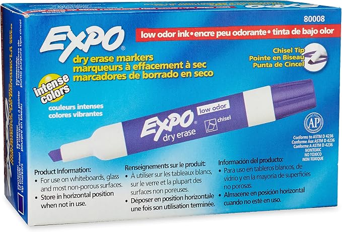 EXPO 80008 Low-Odor Dry Erase Markers, Chisel Tip - Image 9