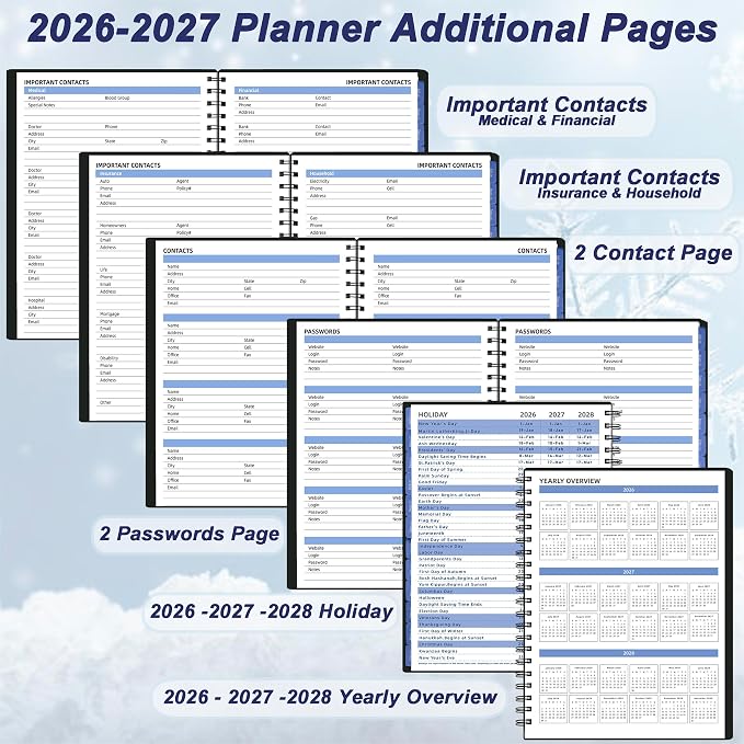 Monthly Planner 2026-2027, 18 Months Calendar Book from Jul 2026-Dec 2027 - Image 4