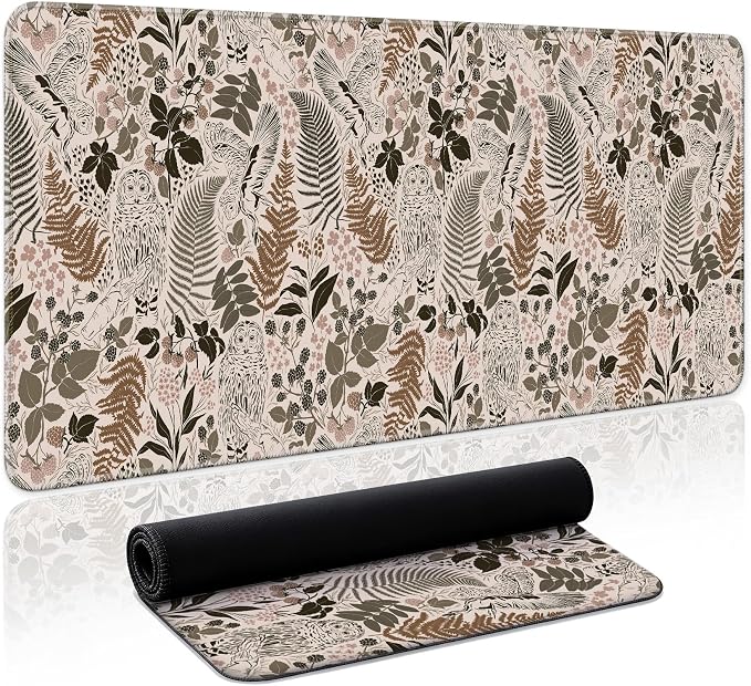 Aesthetic Desk Mat, Cute Magical Forest Desk Pad Protector by Zotia