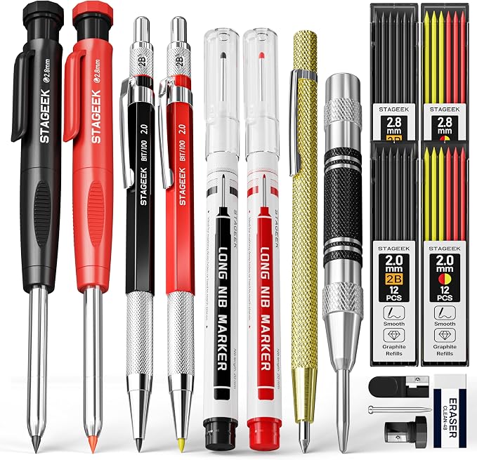 STAGEEK 17 Pack Carpenter Pencil Set by STAGEEK