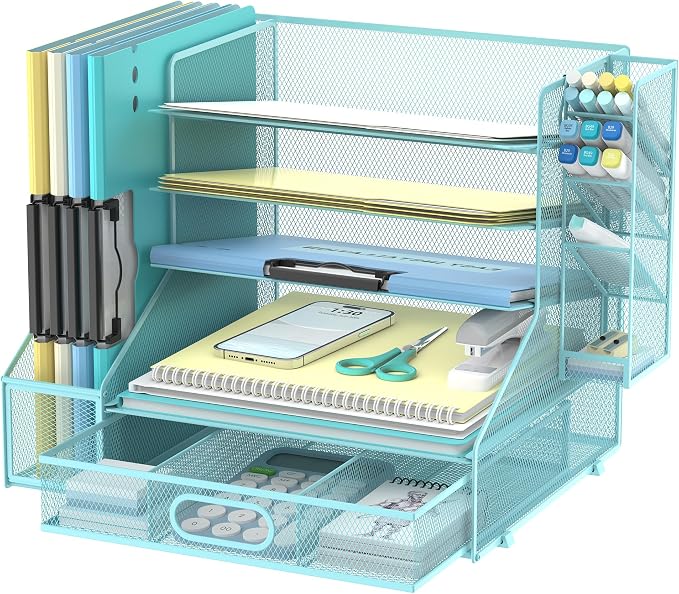 DALTACK Mesh Desk Organizer, 5-Tier Paper Letter Tray by DALTACK