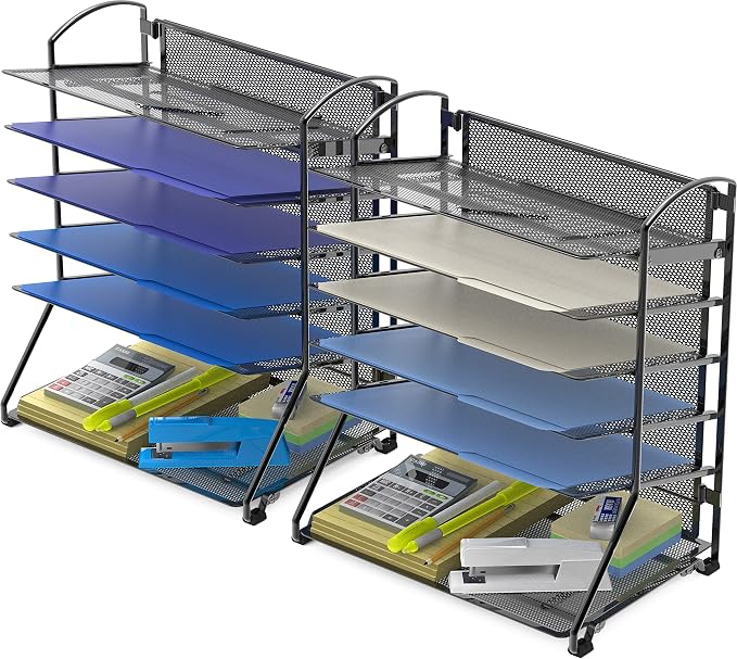 Simple Houseware 6-Tier Desk Organizer & Sliding Paper Tray by SimpleHouseware