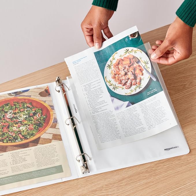 Amazon Basics Sheet Protectors for 3 Ring Binder, Top Loading, Letter Size 8.5 - Image 3