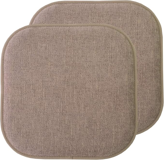 Sweet Home Collection Chair Cushion Memory Foam Pads Honeycomb Pattern Slip Non by SweetHomeCollection