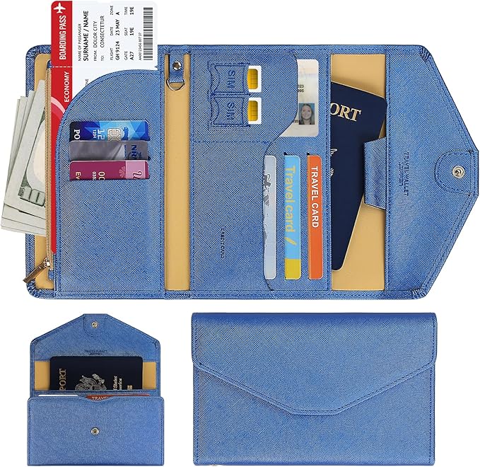 ZOPPEN Mulit-purpose Rfid Blocking Passport Holder Travel Wallet Passport and - Image 3