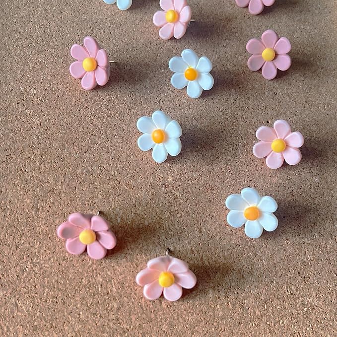 Flower Cute Push Pins for Bulletin Board Decorations, Office Decor for Women - Image 5