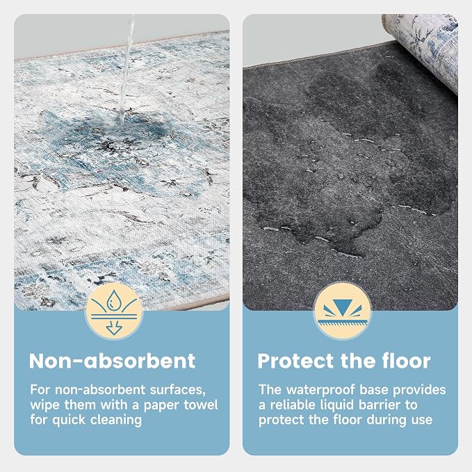 Office Chair Mat for Hardwood Tile Floor, Machine Washable Office Area Carpet - Image 5