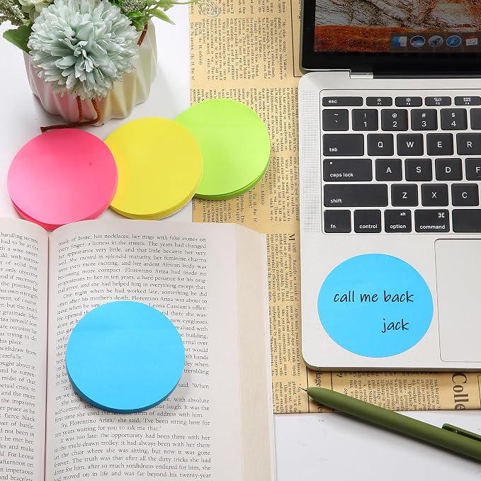 Mr. Pen- Round Sticky Notes, 2.8" Diameter, 12 Pads, 720 Sheets, Colorful | - Image 6