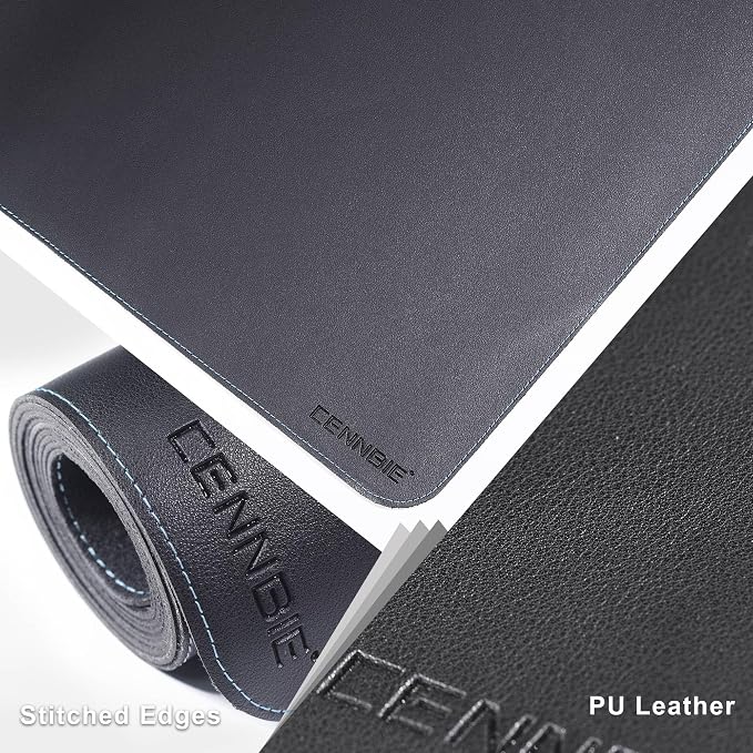 CENNBIE Leather Desk Mat Protector, XXL 74.8" x 23.6" Extra Large Leather - Image 3