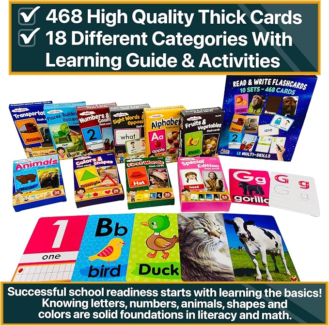 Flash Cards for Toddlers 2-4 Years – Jumbo Learning Box Set - Image 4
