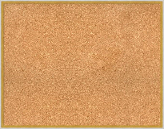 Amanti Art Natural Cork Board for Wall, 29x37 Vision Board with White Frame, Large Corkboard Office Decor for Home Organization, Modern Corkboard Pinboard to Display Items for Home Organization in-DeskLoop Office