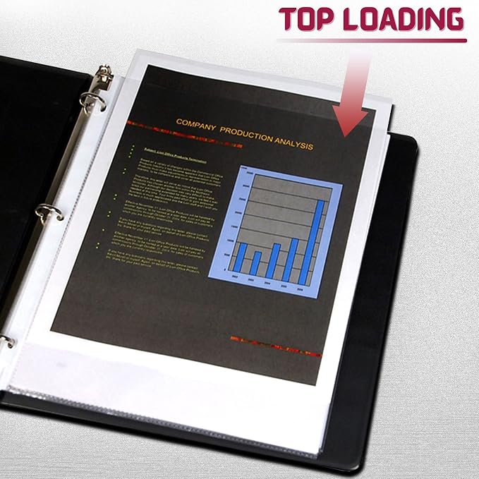 Sheet Protectors, Top Loading Plastic Sleeves 8.5 x 11 inch - Image 3