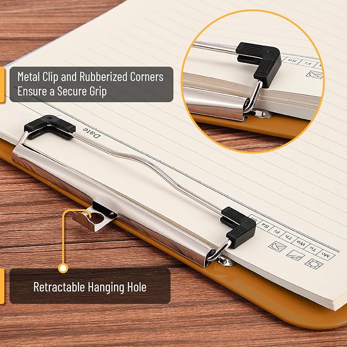 Mr. Pen- Plastic Clipboard, 12.5" x 9", 2 Pack | Golden Caramel Clipboard - Image 3