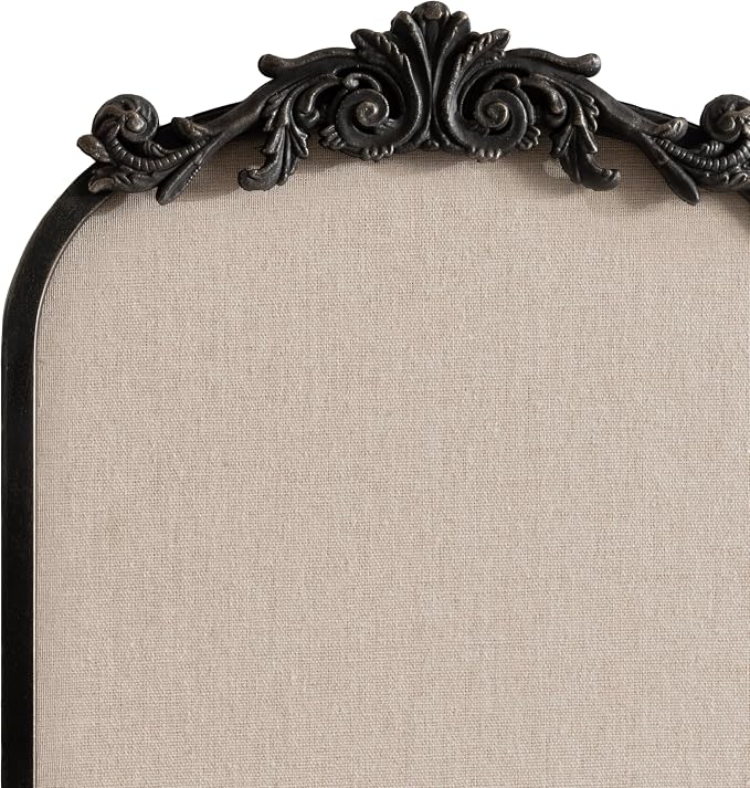 Kate and Laurel Arendahl Arch Pinboard; 13 x 25; Black; Framed Arched Ornate - Image 7